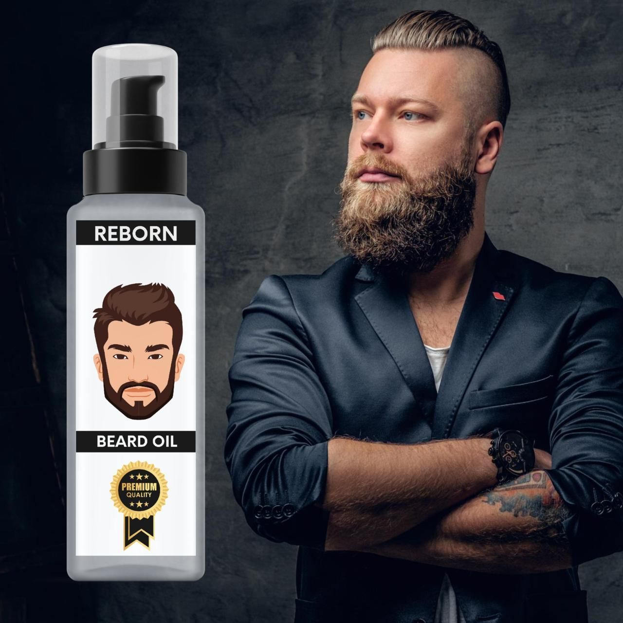 Reborn Beard Oil 100ml - Nourish and Revitalize Your Beard (Pack of 2)