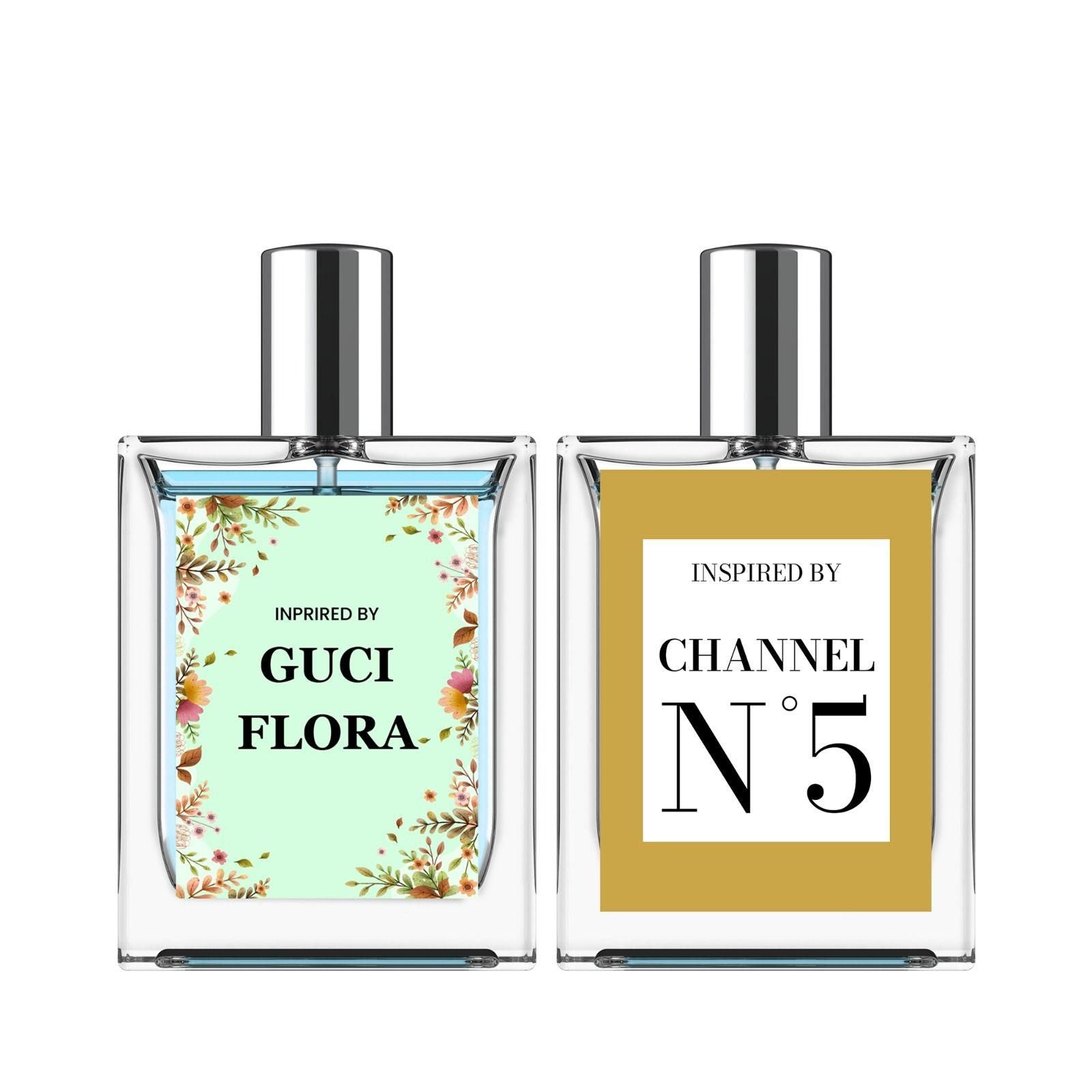 Inspired By Gucci Flora & Channel N5 Eau De Parfume 100ml Pack of 2